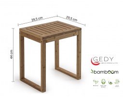 MEDIDAS TABURETE BAÑO BAMBU GEDY